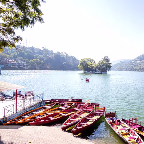 bhimtal lake near hotel